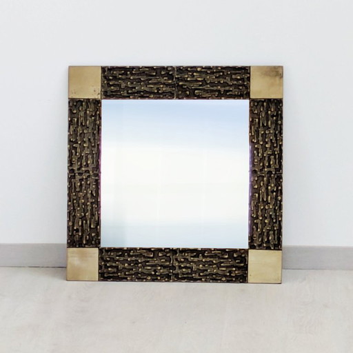 Frigerio Desio - Luciano Frigerio - Miroir - Juanita - Bronze, Laiton