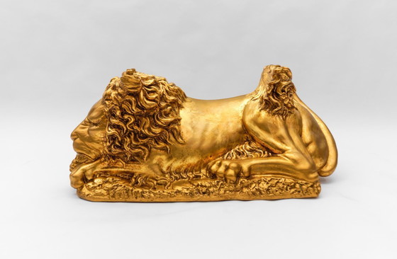 Image 1 of Vintage Italian Ceramic Handcrafted Lion Coffee Table, 1960s