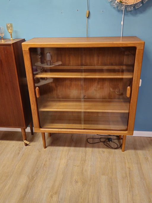 Vintage Teakhouten Vitrinekast Silkeborg Vitrine Kast Kastje
