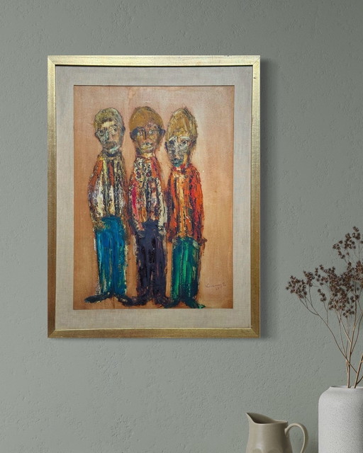 Tony Venneman (XX) - trois figures, 1969. Art brut