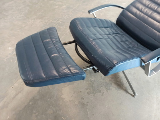 Fauteuil inclinable pivotant en cuir vintage – Leather, Metal (photo 10 of 15)