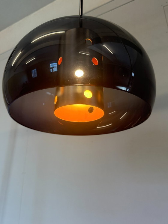 Suspension Herda Space Age en Acrylique Bleu-Gris - Années 70 – Metal, Plastic (photo 4 of 7)