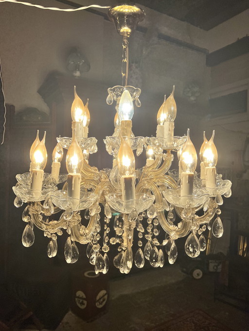 Beautiful antique crystal chandelier