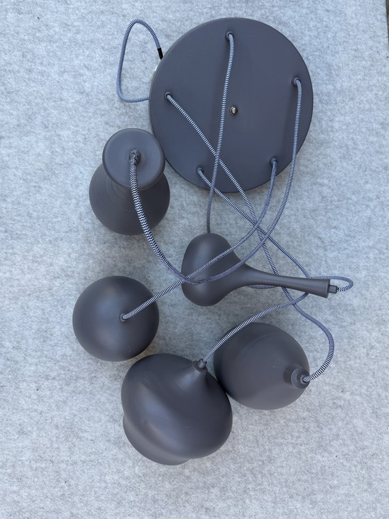 Image 1 of QAZQA Drops 5 Pendant Lamp 5 Light Gray