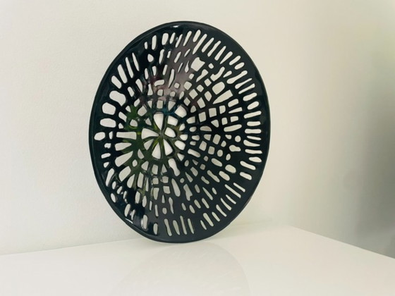 Image 1 of Graphic design bowl made of black coated steel