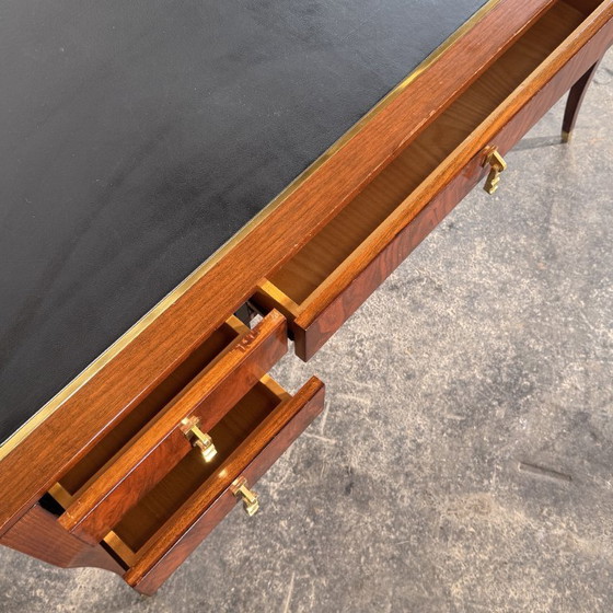Scrivania in radica di noce con piano in pelle di FEKA, anni '70 – Tavoli da pranzo, Brass (photo 12 of 18)