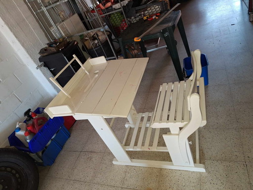 Bellissima panca da scuola per bambini d'epoca