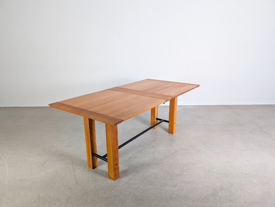 Image 1 of Large wooden dining table, beech design, country style, industrial style
