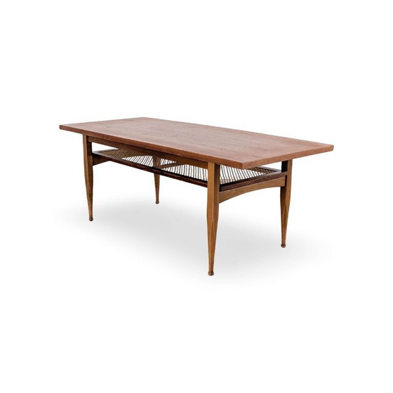 Trioh Teak Vintage 60s Denmark Rattan Coffee Table Original, Wood, Brown (photo 6 of 8)