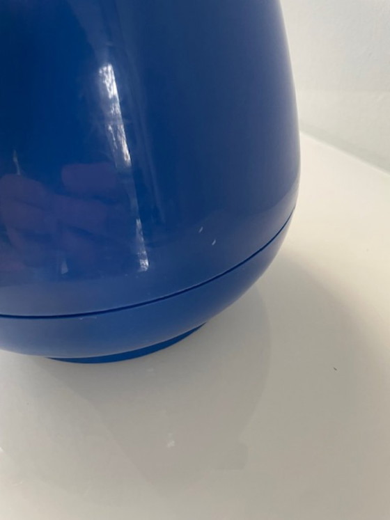 Image 1 of Bouteille isotherme vintage Leifheit Vivatherm bleue Memphis