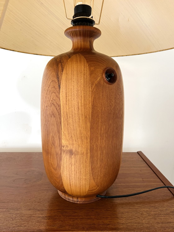 Image 1 of Lampe de table vintage en teck XL, Dyrlund '70s