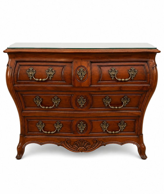 Commode Tombeau Bordelaise Louis XV Acajou Massif Et Bronze XVIIIème – Wood (photo 3 of 9)