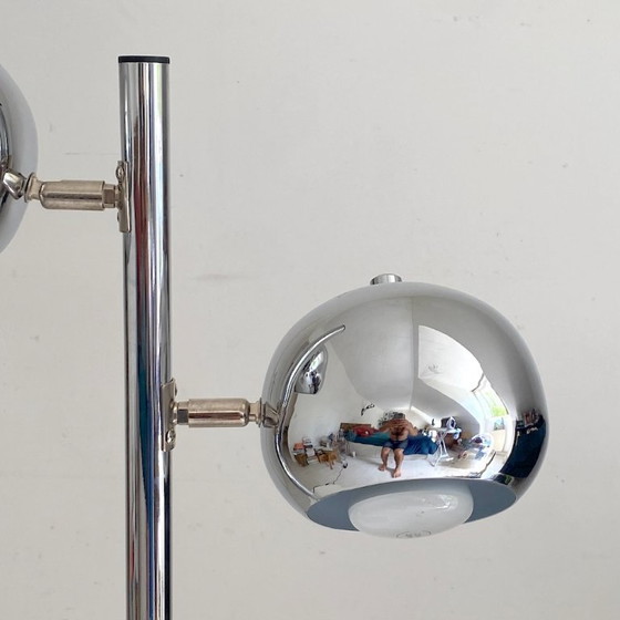 Image 1 of Vintage 1970s Chrome Lamp