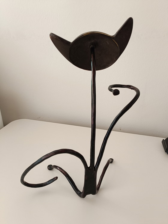 Image 1 of Porte-bouteille en forme de chat autrichien par Walter Bosse, années 1950