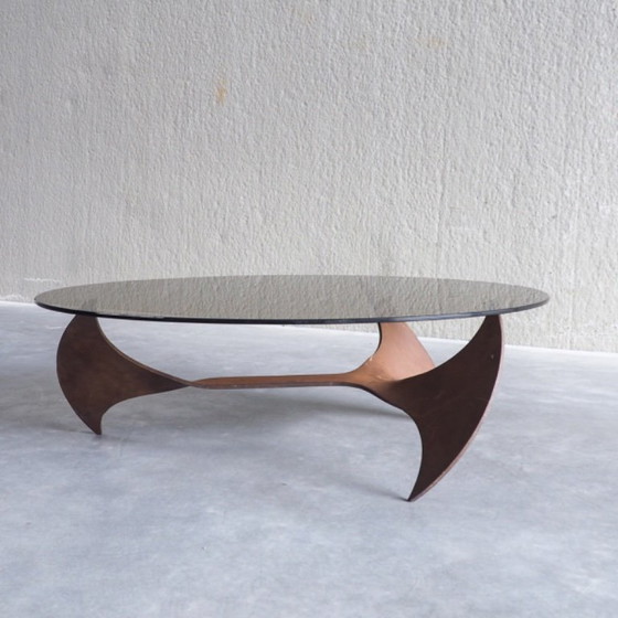 Propeller Oval Coffee Table by Knut Hesterberg for Ronald Schmitt – Metal, Glass (photo 12 of 14)