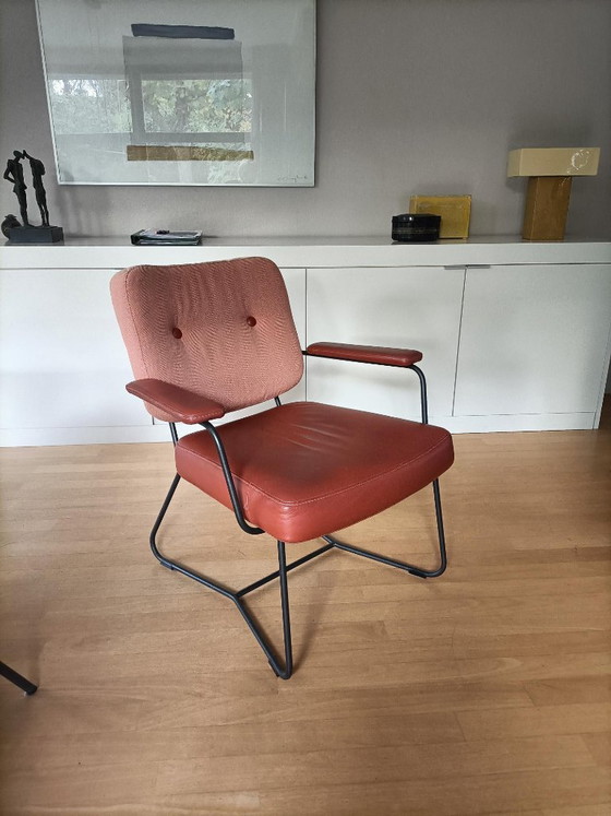 1 x Fauteuil Bert Plantage Kiko, Cuir, Métal, Noir (photo 3 sur 6)