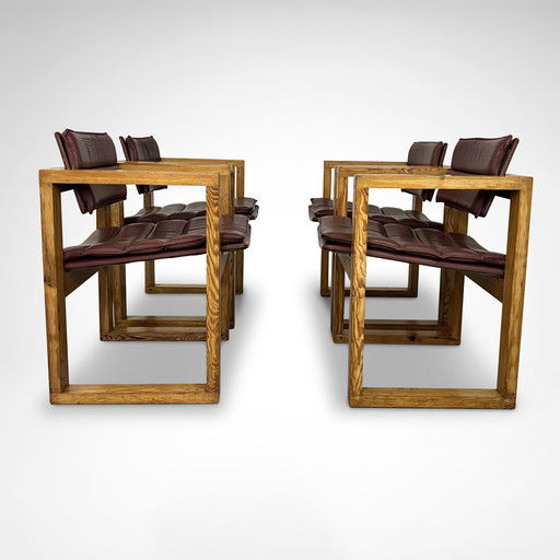 Armchair by Ate van Apeldoorn for Houtwerk Hattem 1970s, set of 4