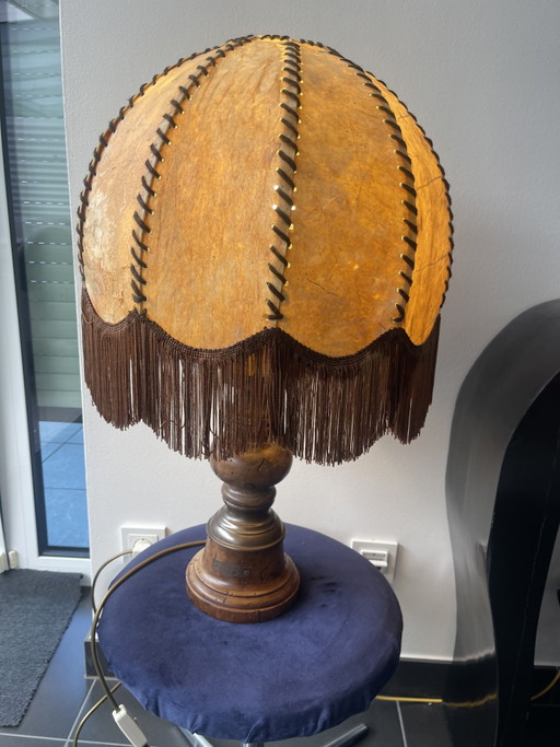 Vintage houten lamp uit de jaren 80 – leeslamp, Wood