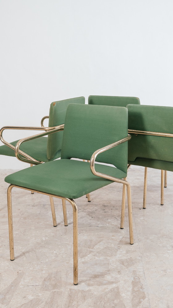 Image 1 of Set 4 Sedie Hollywood Regency Vintage Design Anni 70 Modernariato Chairs