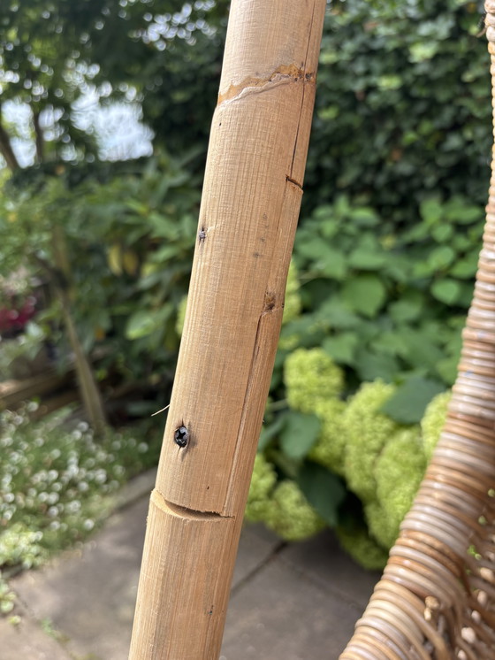 Image 1 of Hangstoel rotan riet met stalen frame
