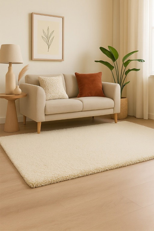 Brink & Campman Gravel Wool White – (140x200 cm)