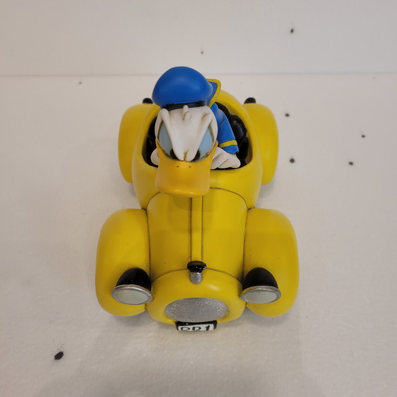 Image 1 of Pato Donald con Coche Amarillo, Rutten, Resina, 2000’s - Estados Unidos