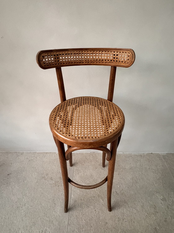 Image 1 of Set di 4 pezzi vintage italiani rotan barkrukken