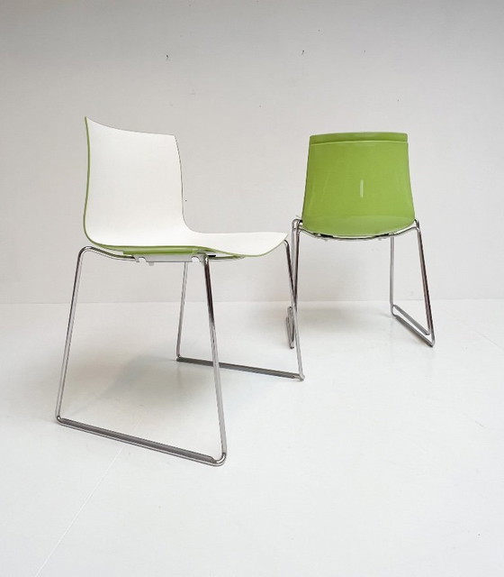 Image 1 of Set of 4 Katifa design chairs by Arper, after 2000