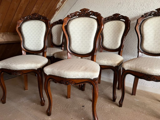6 chaises de salle à manger baroques