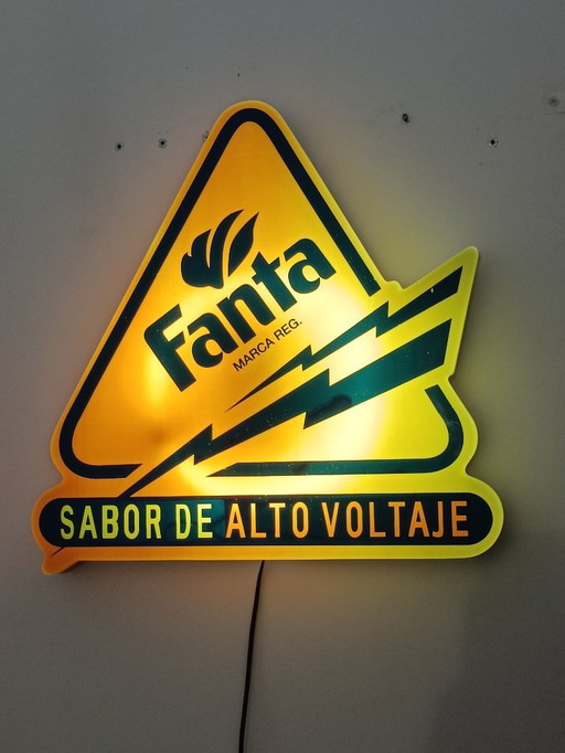 Insegna luminosa originale Fanta, registrata con il numero 1999