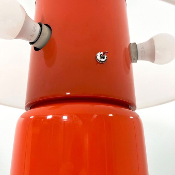 Image 1 of Orange Mushroom Table Lamp by Elio Martinelli for Martinelli Luce, 1970s