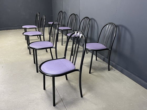 Image 1 of Set of Nr 222 Chairs by Robert Mallet-Stevens, 1980s, Set of 6