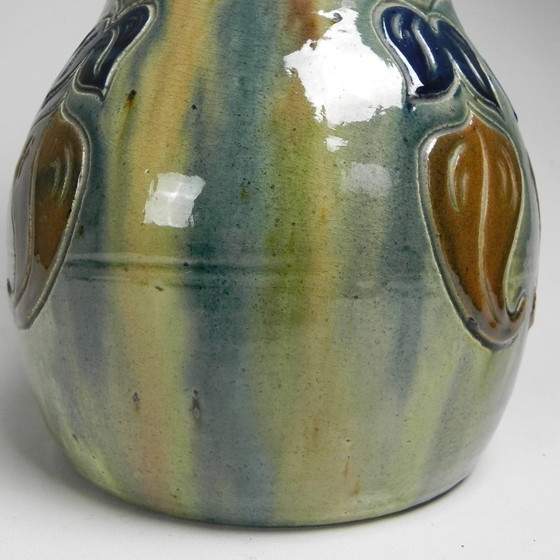 Image 1 of Flemish Art Deco vase with floral motifs, 1920s