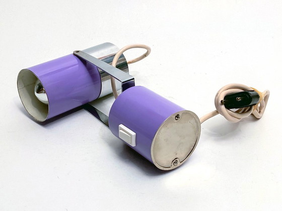 Image 1 of Ensemble de lampe de table lilas futuriste