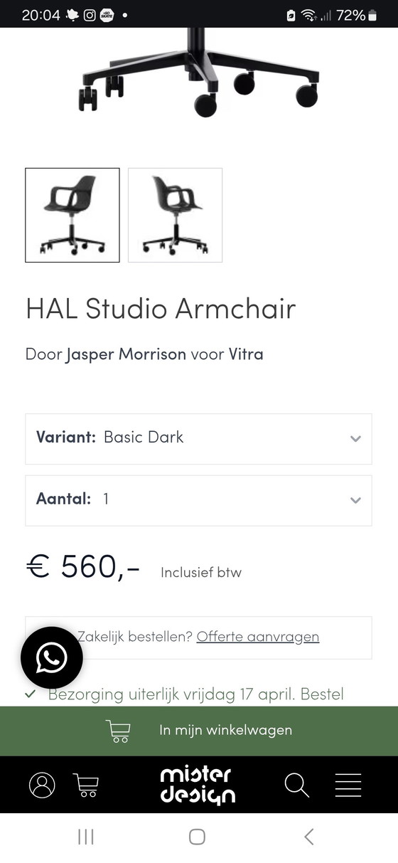 Image 1 of 1 chaise de bureau Vitra HAL STUDIO