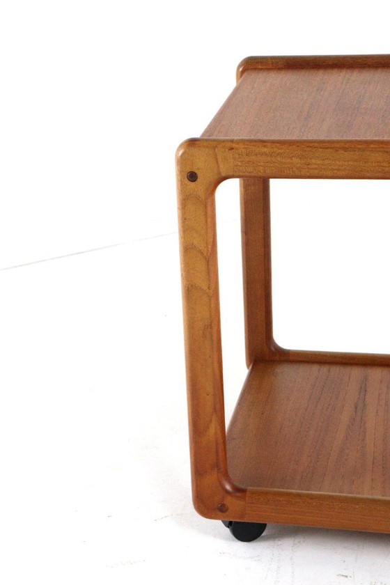 Image 1 of Vildbjerg mobelfabrik trolley with magazine holder, vintage Danish design