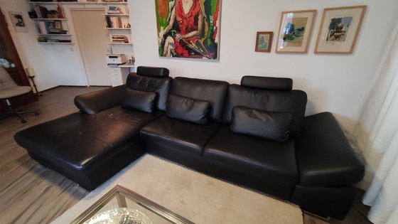 Image 1 of Sehr schönes Ecksofa aus schwarzem Leder