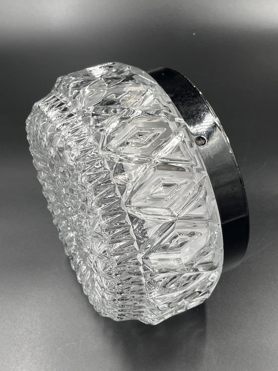 Image 1 of Lampada da soffitto in vetro a rilievo