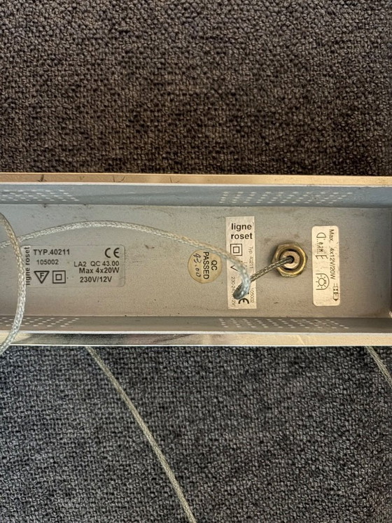 Image 1 of Vintage Ligne Roset 4-lichts hanglamp opaal glas tulpdesign