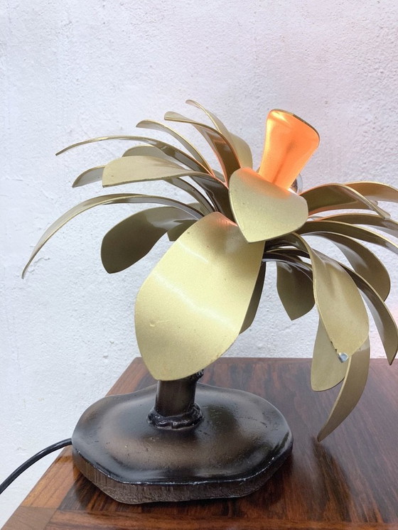 Image 1 of Table Lamp Palm Lamp 80s Hollywood Regency Design
