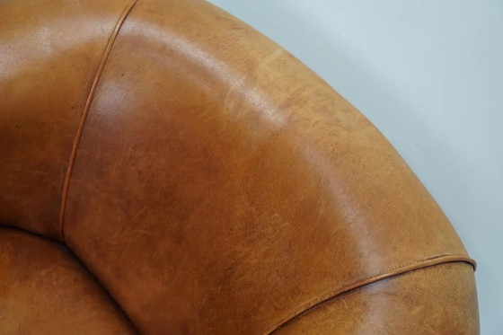 Image 1 of Vintage Nederlandse cognackleurige leren clubfauteuil