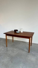 Tavolo da pranzo vintage in teak danese, allungabile