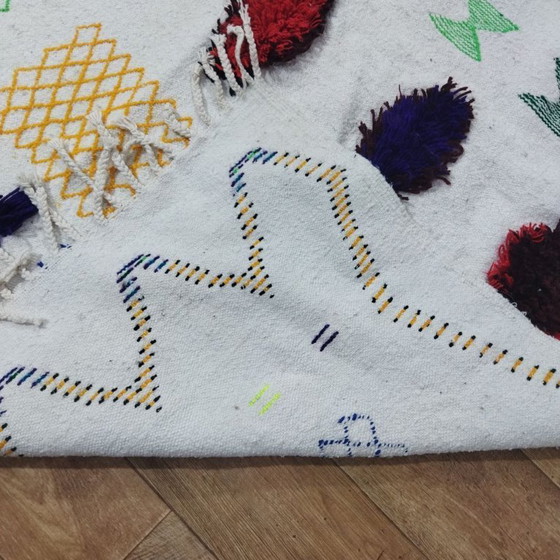 Image 1 of Authentiek Marokkaans Azilal-tapijt 282 x 145 cm – Kleurrijk handgemaakt Berber wollen tapijt