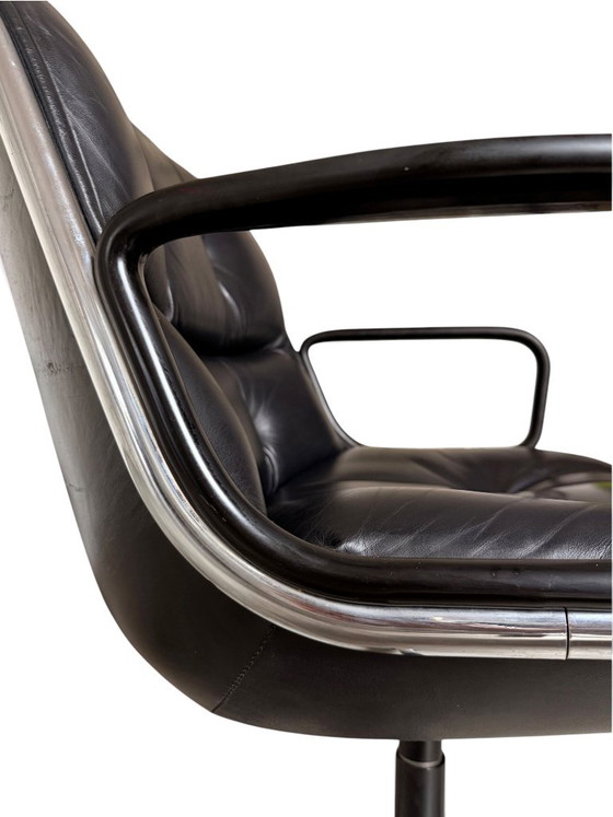 Poltrona da ufficio Executive Charles Pollock, Knoll, pelle nera – Poltrone (photo 11 of 12)