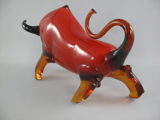 Image 1 of Bolsa de Wall Street Cristal estilo Murano Red Bull