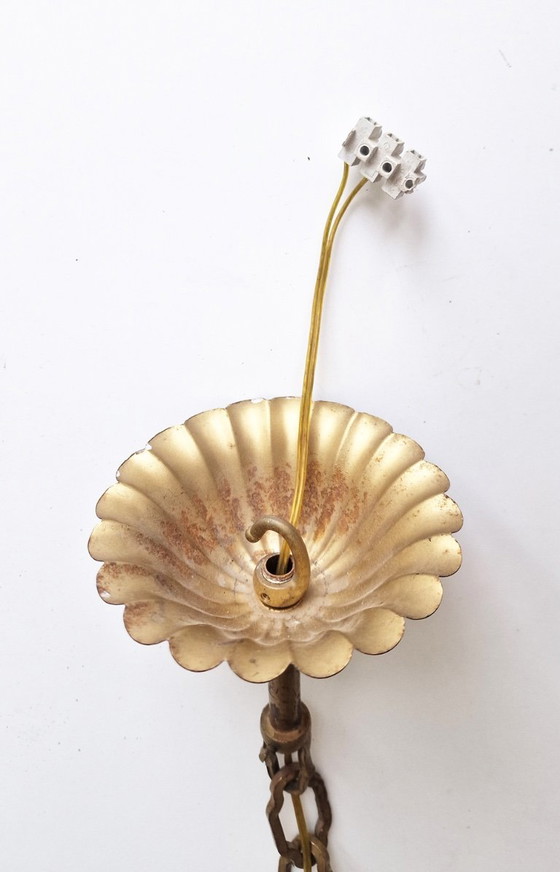 Image 1 of Lampadario vintage nello stile di Luci Ferro Battuto – 5 luci