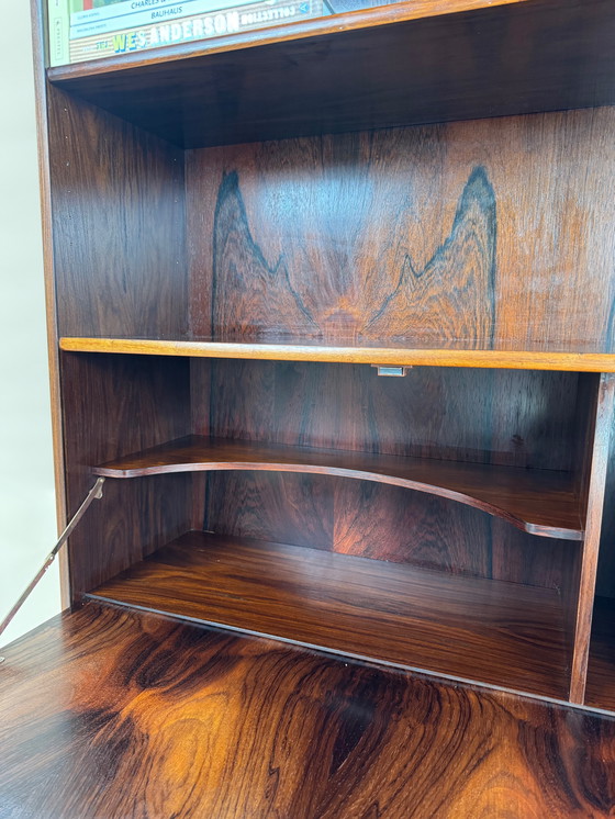 Image 1 of Libreria in palissandro Børgedam Denmark - Elegante contenitore con barra a ribalta