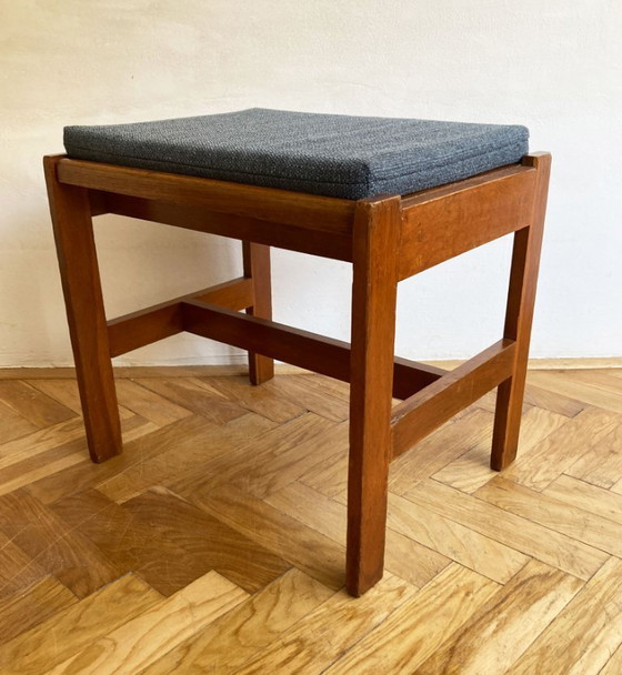 Image 1 of Tabouret en bois de style scandinave des années 1970