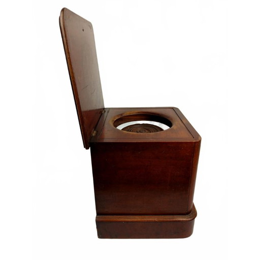 Antieke Victoriaanse Nachtspiegel / Commode / Pot
