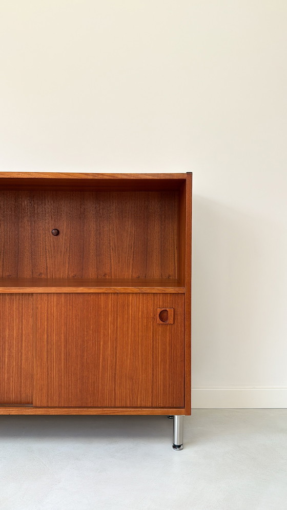 Image 1 of Vintage wooden cabinet with sliding doors